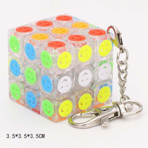 Mini smiley 3x3 porte-clefs