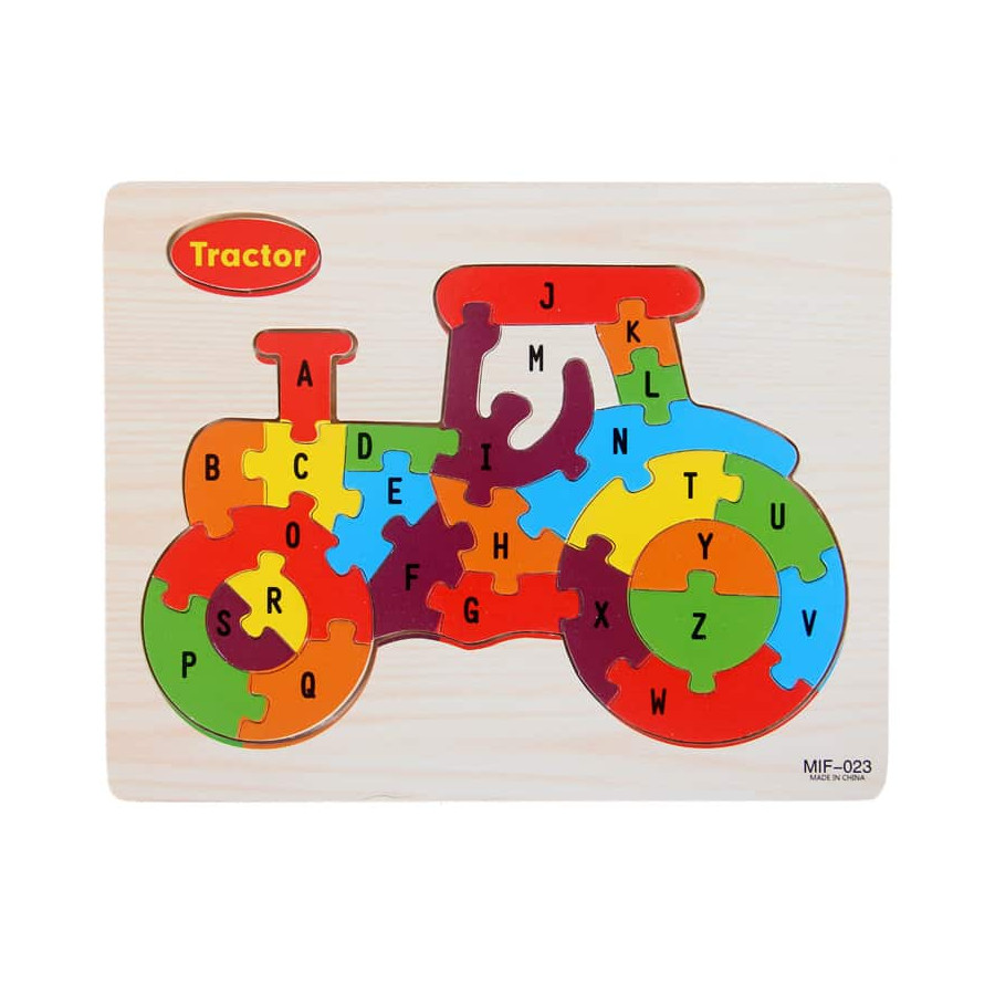 Puzzle bois 26 lettres