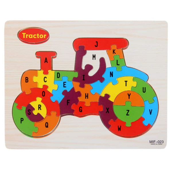 Puzzle bois 26 lettres