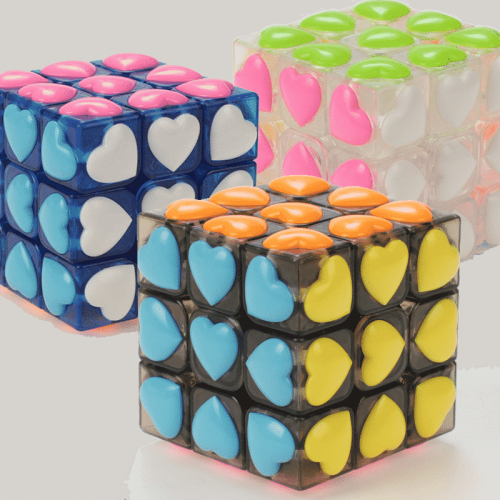 Cube 3x3 pastilles Coeurs