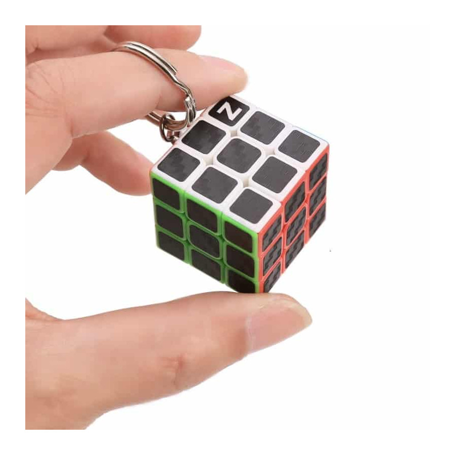 Porte clefs 3x3 fibre carbone