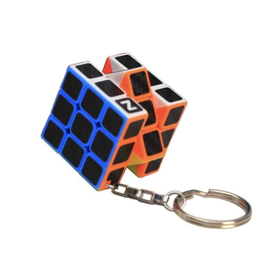 Porte clefs 3x3 fibre carbone