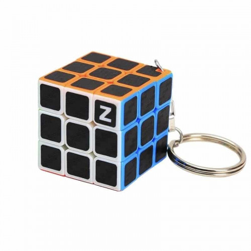 Porte clefs 3x3 fibre carbone