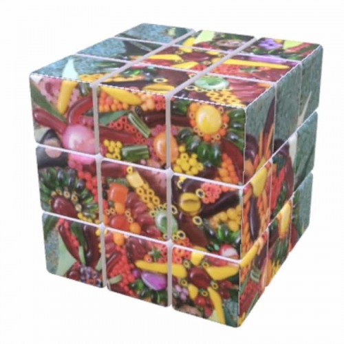 Cube mosaïque fleurs