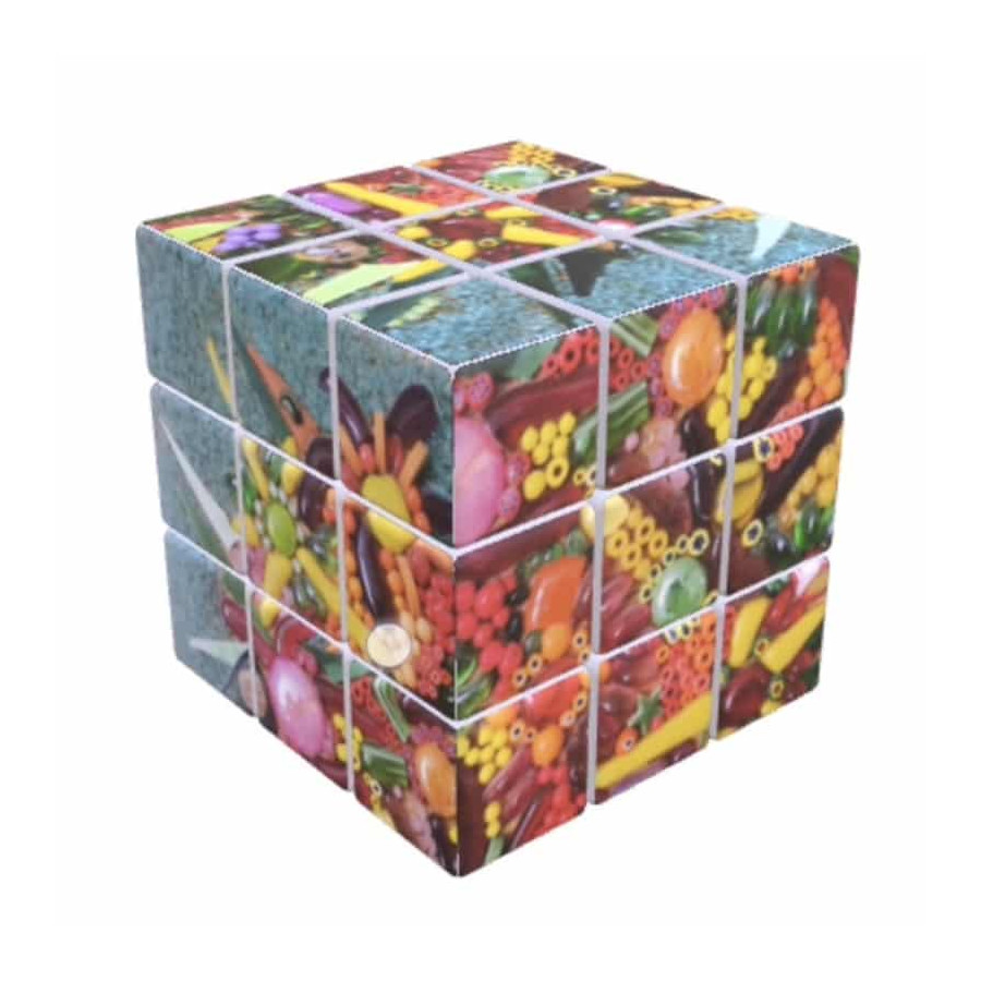 Cube mosaïque fleurs