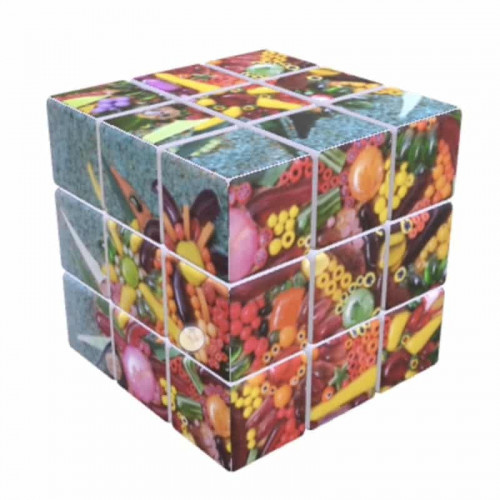 Cube mosaïque fleurs