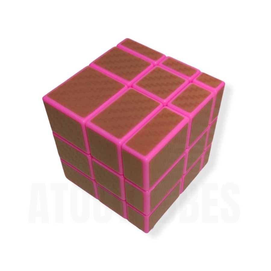 Cube 3x3 Mirror Rose Fibre Carbone