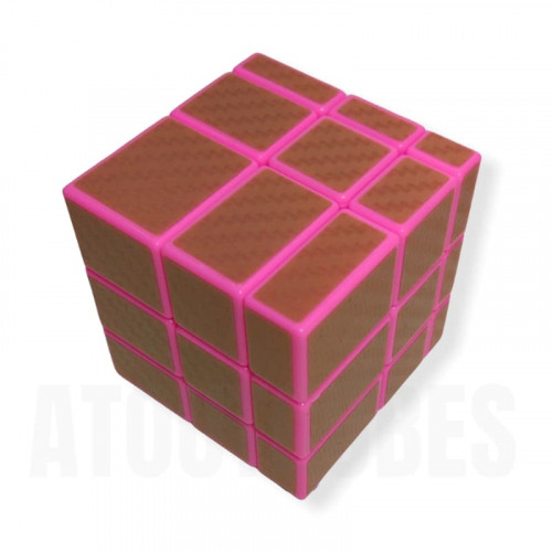 Cube 3x3 Mirror Rose Fibre Carbone