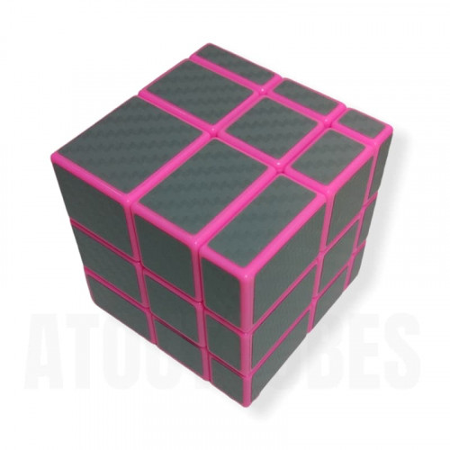 Cube 3x3 Mirror Rose Fibre Carbone 2