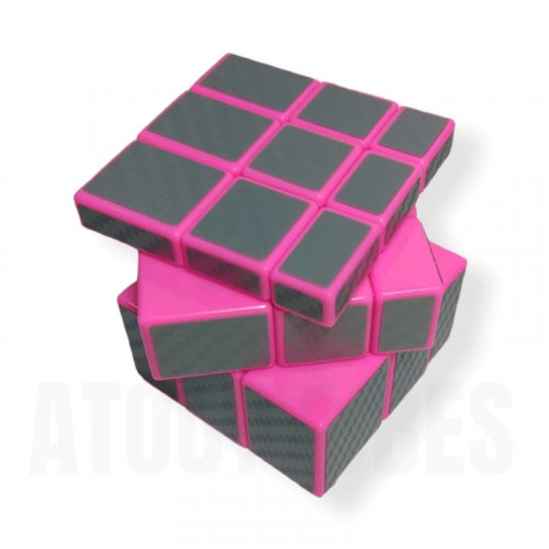 Cube 3x3 Mirror Rose Fibre Carbone