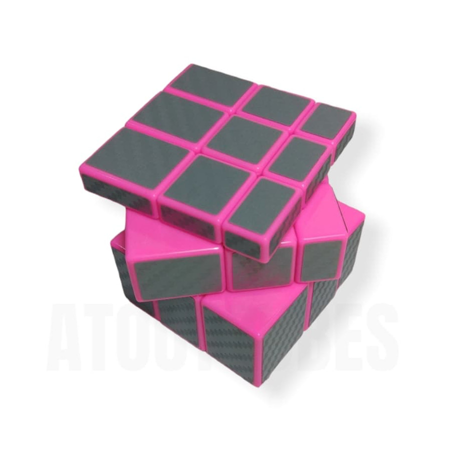 Cube 3x3 Mirror Rose Fibre Carbone