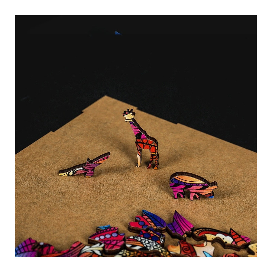 Puzzle animaux en bois Chat