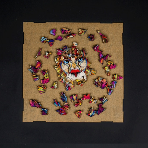 Puzzle animaux en bois Lion