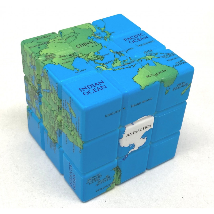 Cube 3x3 carte de la terre