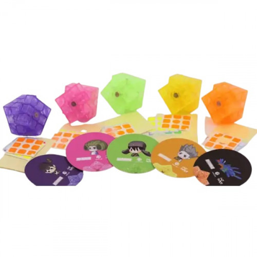 Gan porte clefs 3x3 transparents + stickers