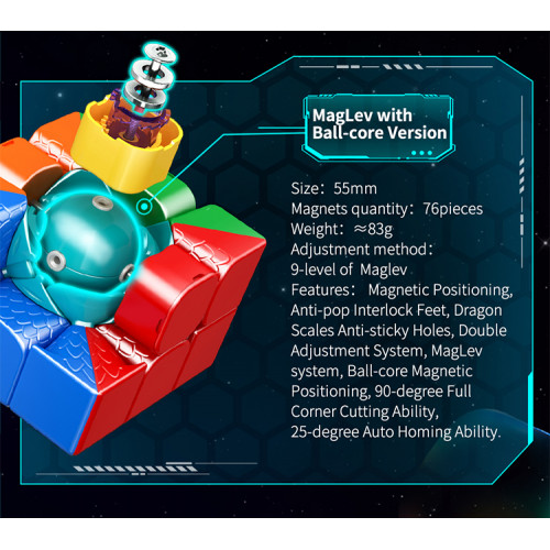 Occasion - MoYu HuaMeng YS3M 3x3 Ball-Core MagLev UV