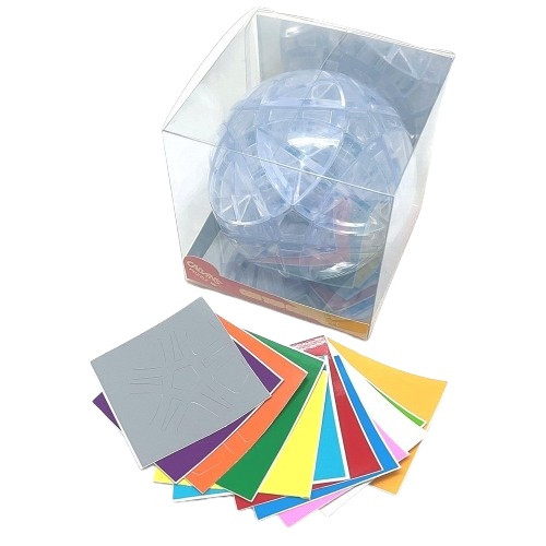 Traiphum Megaminx Balle transparent 12 couleurs DIY stickers