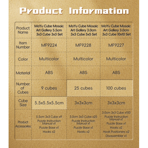 Mosaïque MoYu 100 cubes 900 pixels