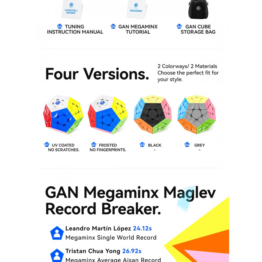 Gan Megaminx V2 MagLev UV