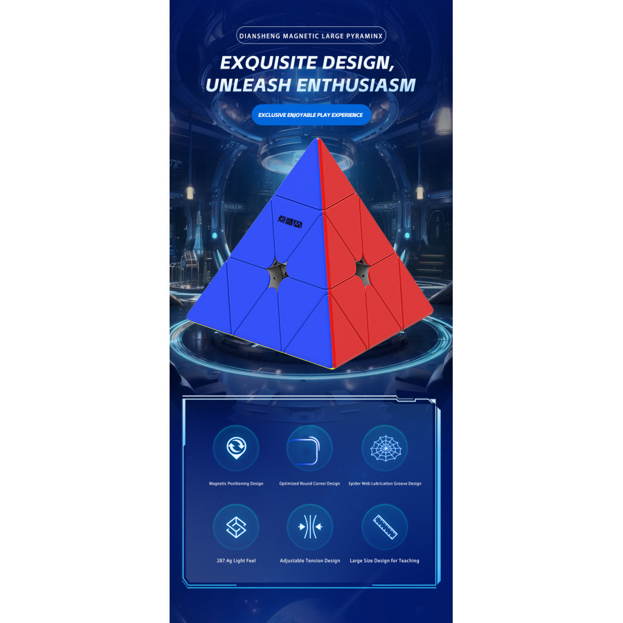 Googol DianSheng Pyraminx Magnetic 19.5cm