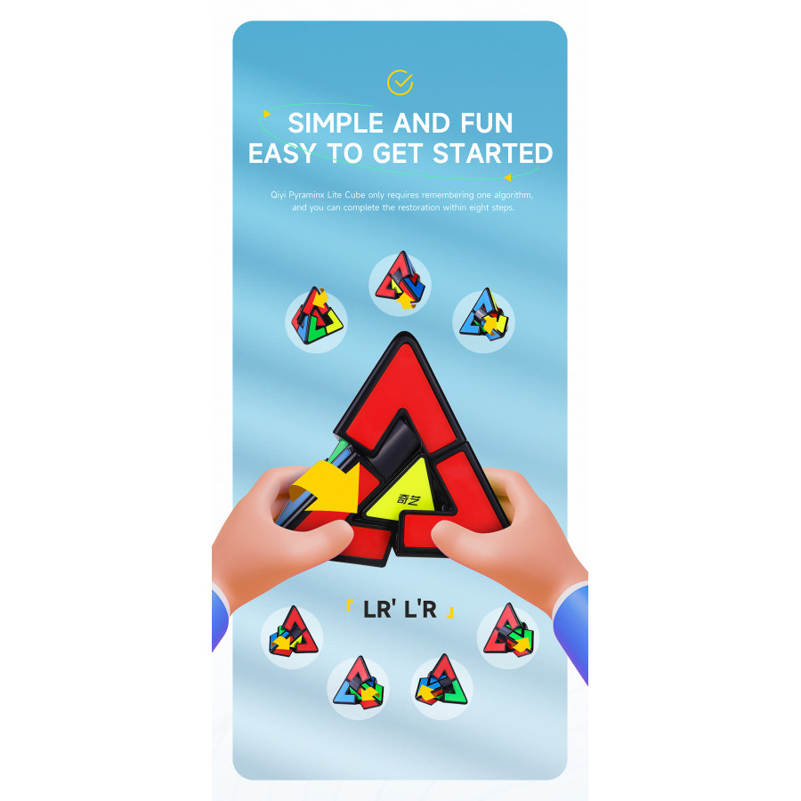 QiYi Pyraminx Lite Stickerless noir