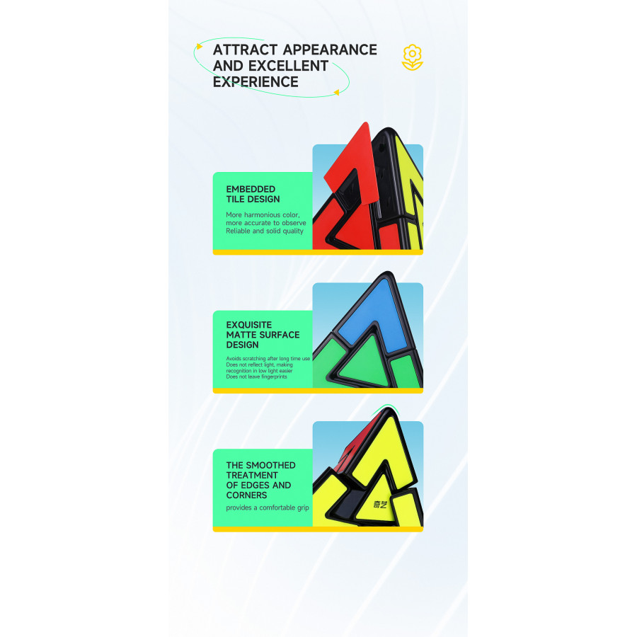 QiYi Pyraminx Lite Stickerless noir