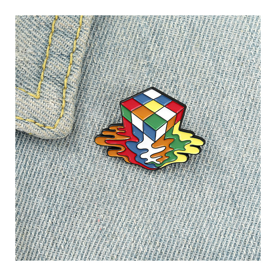 Melted Cubes Brooch