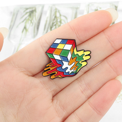 Melted Cubes Brooch