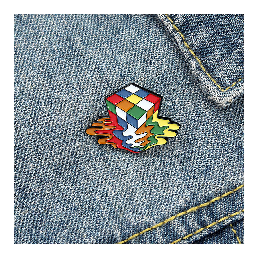 Melted Cubes Brooch