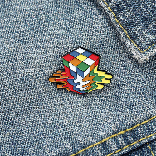 Melted Cubes Brooch