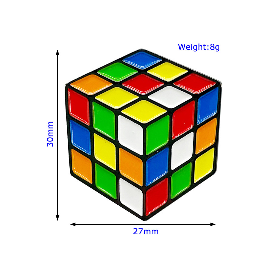 Mixed Cube Brooch