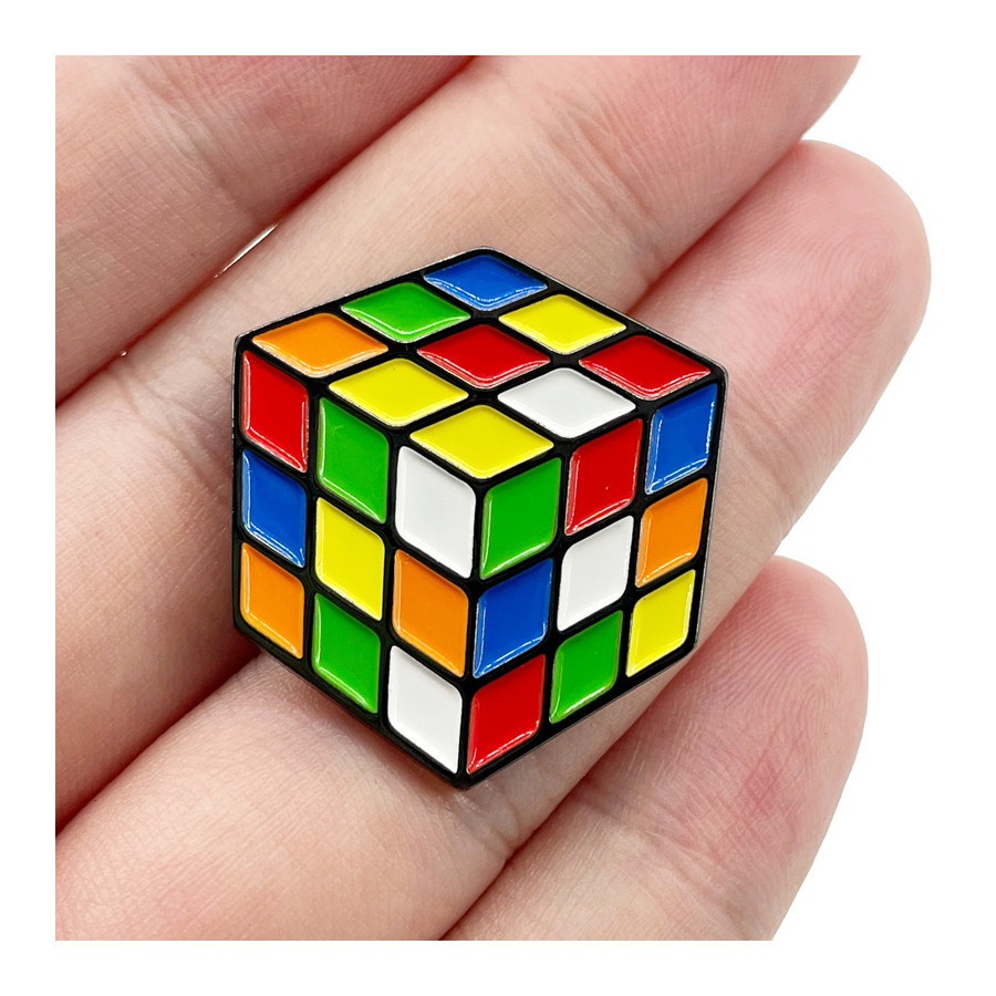 Mixed Cube Brooch