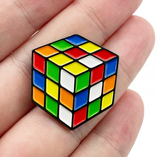 Mixed Cube Brooch