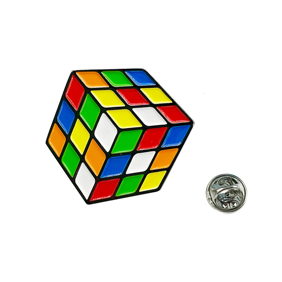 Mixed Cube Brooch