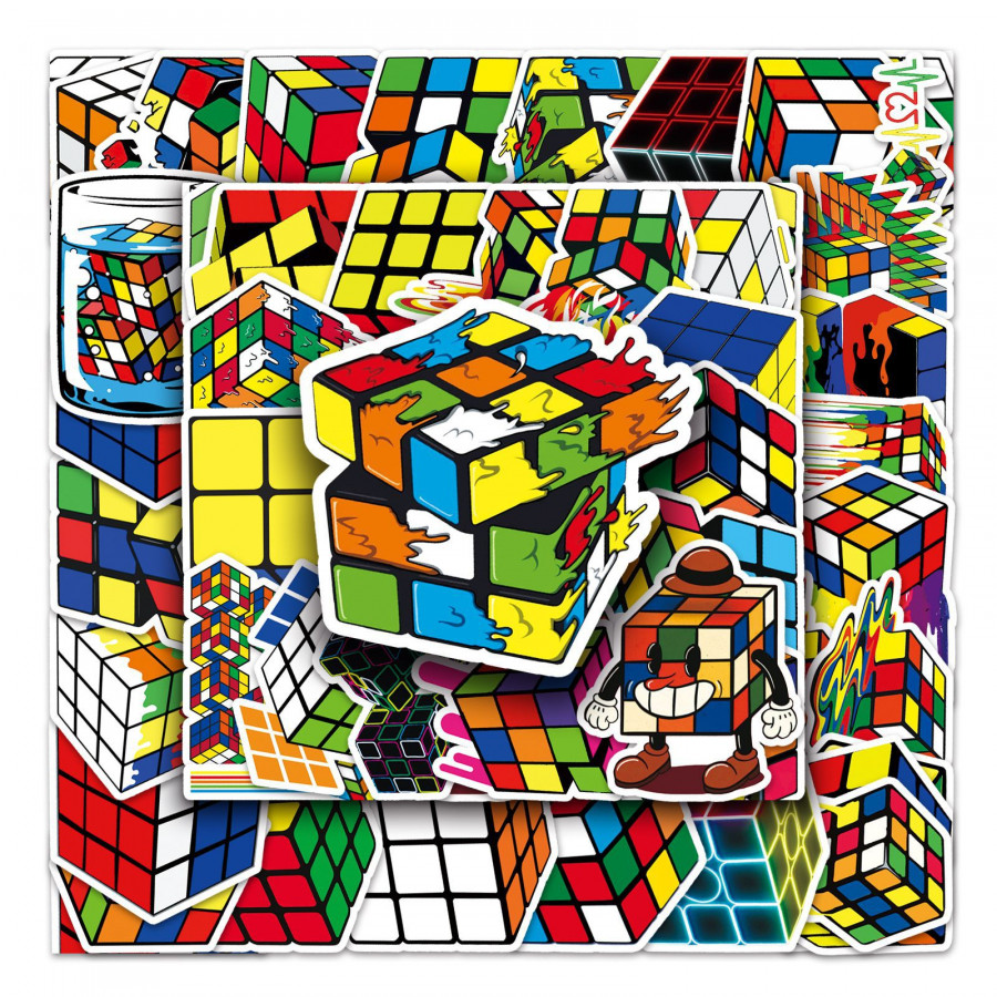 Autocollants Cubes (50 pièces)