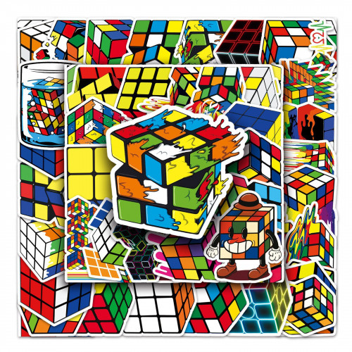 Autocollants Cubes (50 pièces)