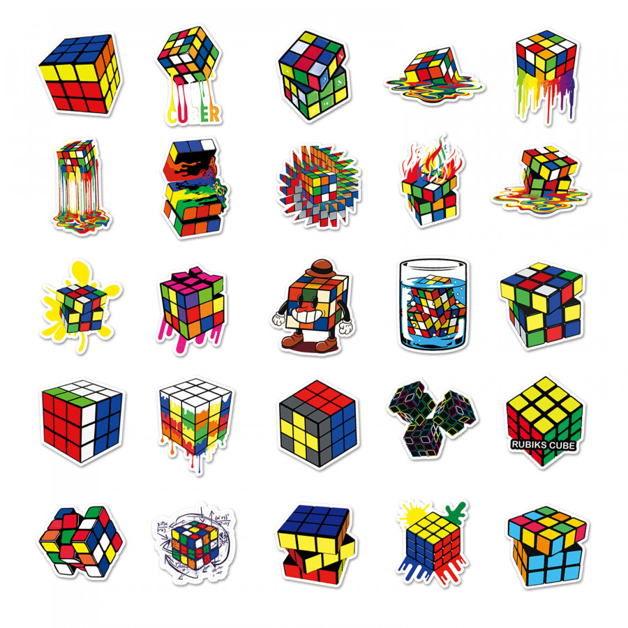 Autocollants Cubes (50 pièces)