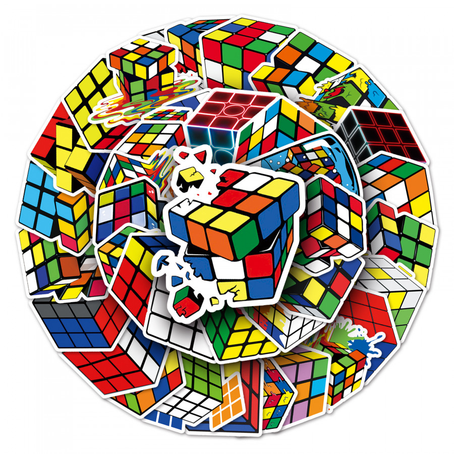 Autocollants Cubes (50 pièces)