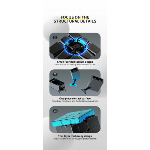 Qiyi Mirror 3x3 Tiled Magnetique