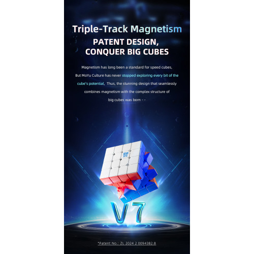 MoYu AoSu V7 4x4 Triple Track Magnetique UV
