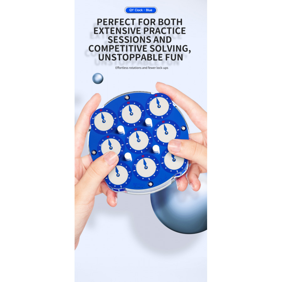 Qiyi Clock Magnetique Bleu