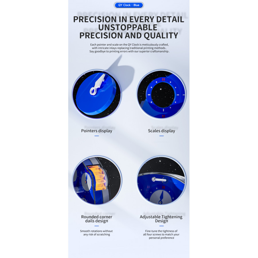 Qiyi Clock Magnetique Bleu