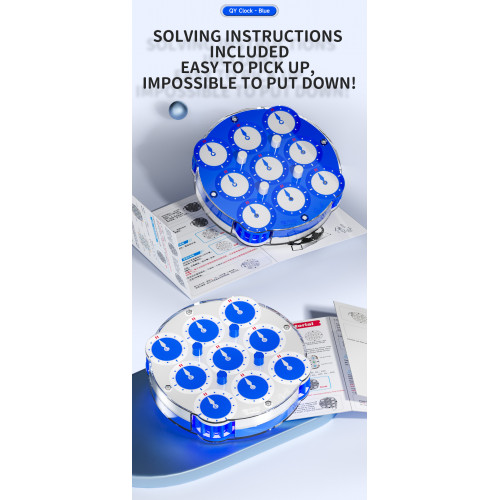 Qiyi Clock Magnetique Bleu