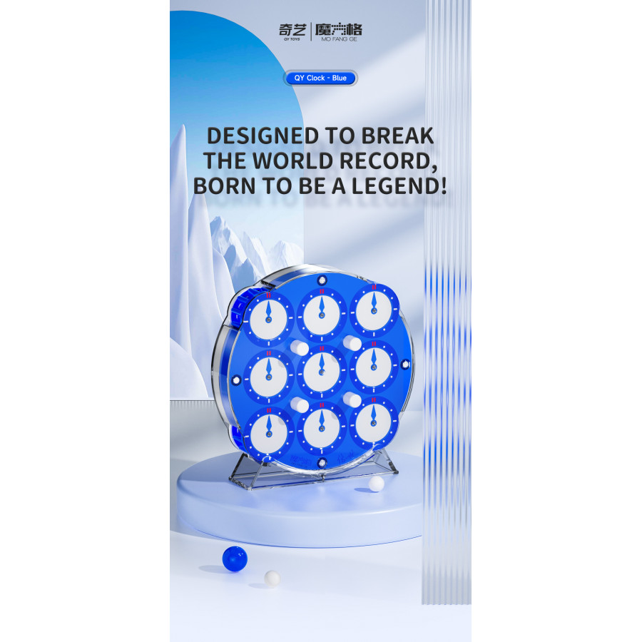 Qiyi Clock Magnetique Bleu