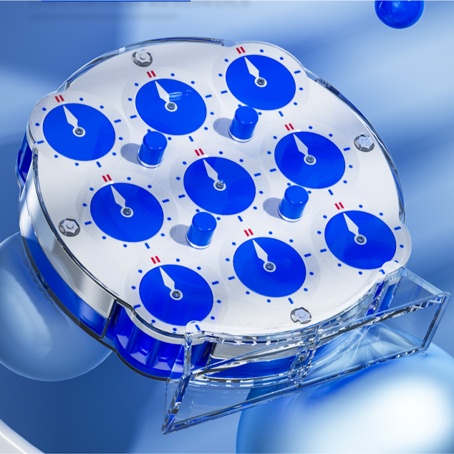 Qiyi Clock Magnetique Bleu