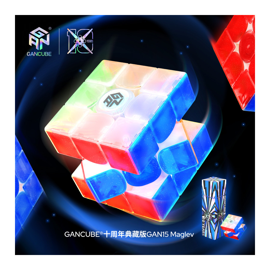 Gan 15 MagLev 3x3 UV coffret Anniversaire 10 ans