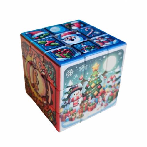 Cube 3x3 thème Noël Magnetique 2