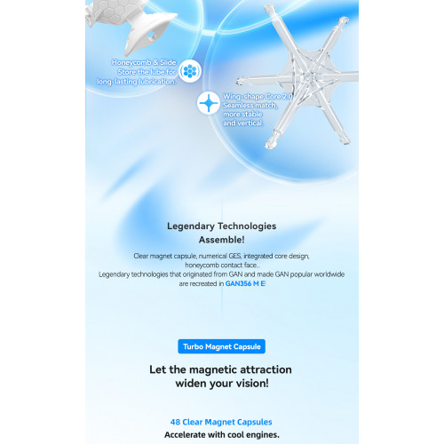 Gan 356 ME V3 3x3 Magnetique Frosted