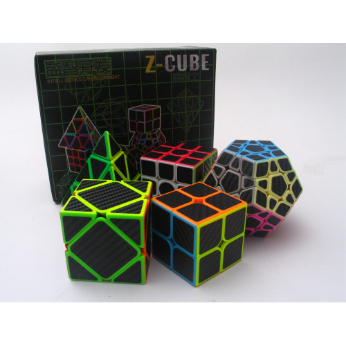 Zcube coffret 5 cubes effet Carbone