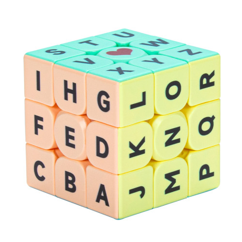 Cube 3x3 letters UV Pastel